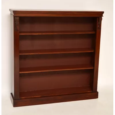 Offener, antiker Victorian Mahagoni Bücherregal