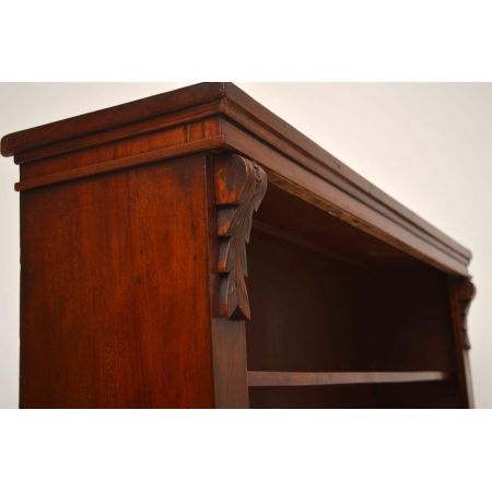 Offener, antiker Victorian Mahagoni Bücherregal