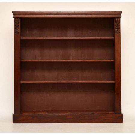 Offener, antiker Victorian Mahagoni Bücherregal