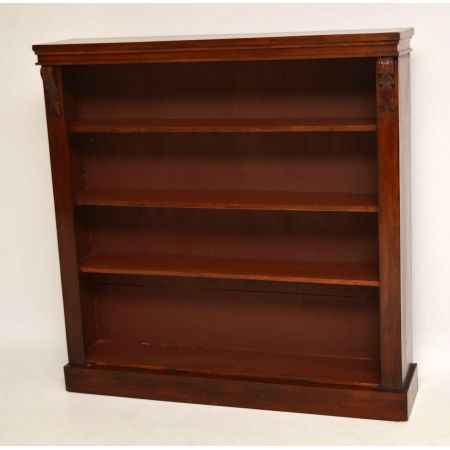 Offener, antiker Victorian Mahagoni Bücherregal