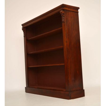 Offener, antiker Victorian Mahagoni Bücherregal