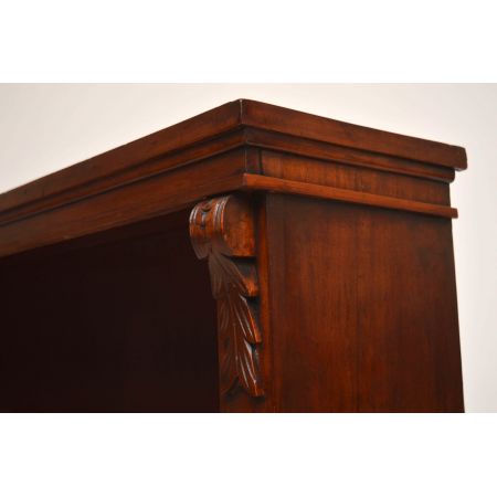 Offener, antiker Victorian Mahagoni Bücherregal