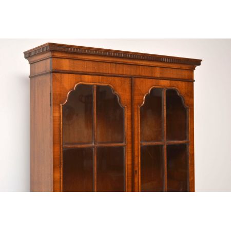 Antike Burr Nussbaum Sekretär-Bücherregal