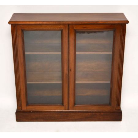 Antikes Victorian Mahagoni Bücherregal mit Türen