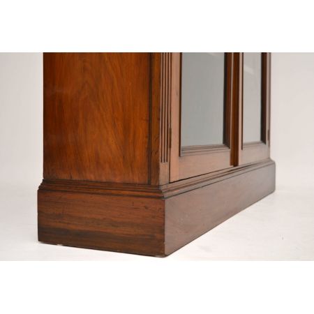 Antikes Victorian Mahagoni Bücherregal mit Türen