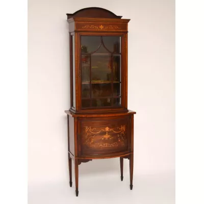 Antiker Edwardian Mahagoni - Satinholz Vitrine