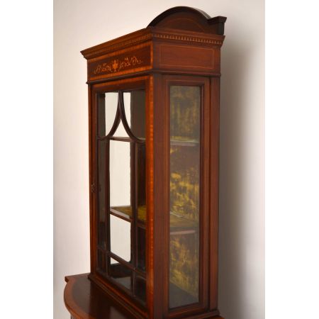 Antiker Edwardian Mahagoni - Satinholz Vitrine