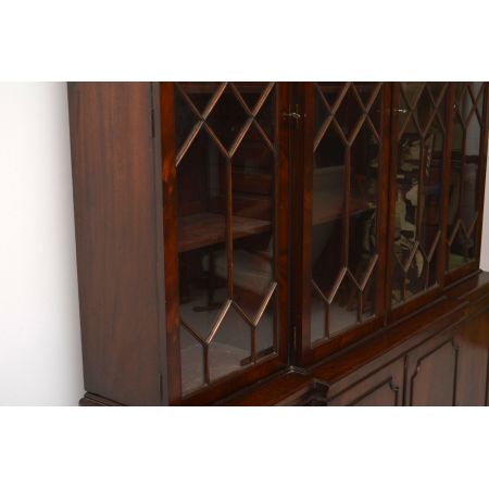 Antikes Mahagoni Bücherregal/ Vitrine