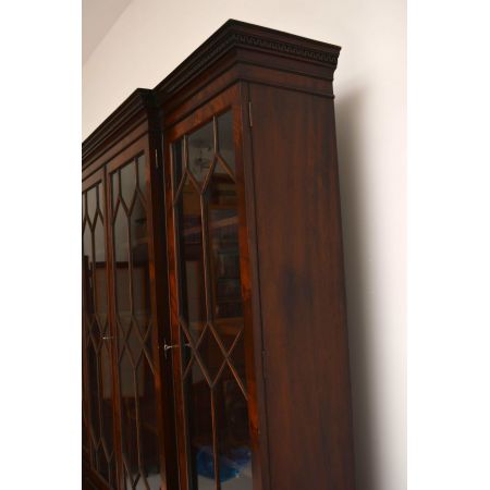 Antikes Mahagoni Bücherregal/ Vitrine