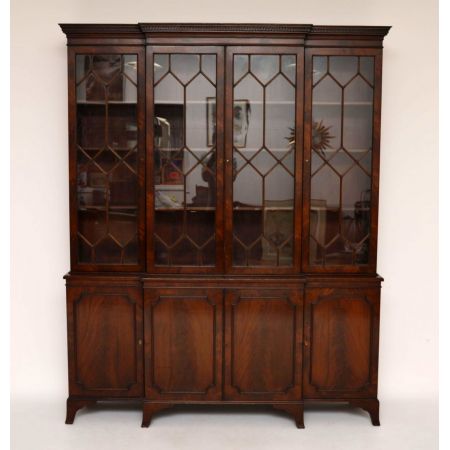 Antikes Mahagoni Bücherregal/ Vitrine