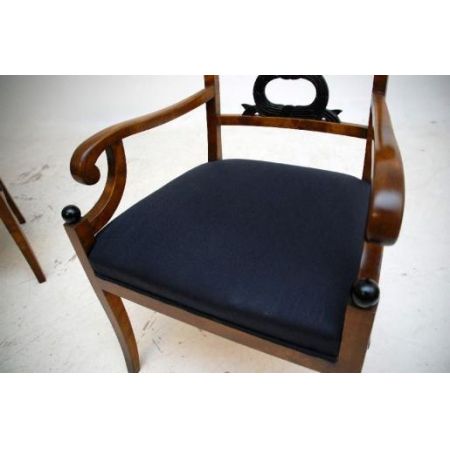 Paar antiker "Swedish Satin Birch" Stühle