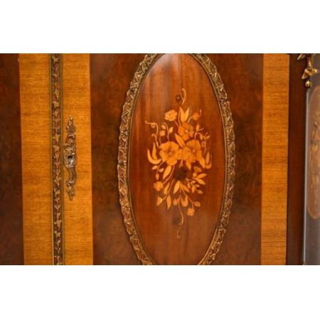 Antiik  French Style Marble Top Inlaid Kabinet Marmortop 
