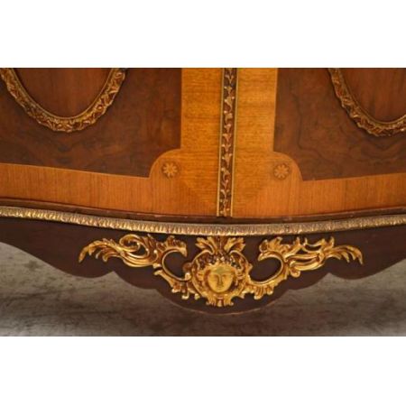 Antiik  French Style Marble Top Inlaid Kabinet Marmortop 