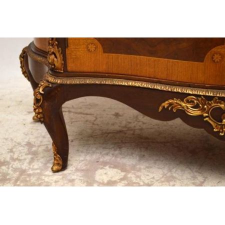 Antiik  French Style Marble Top Inlaid Kabinet Marmortop 