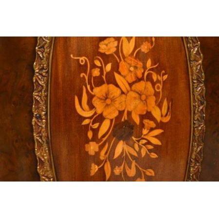 Antiik  French Style Marble Top Inlaid Kabinet Marmortop 