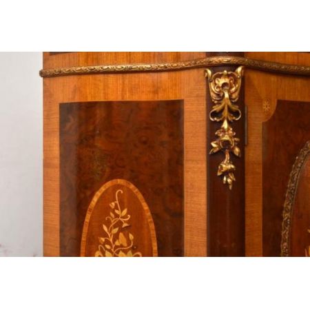 Antiik  French Style Marble Top Inlaid Kabinet Marmortop 