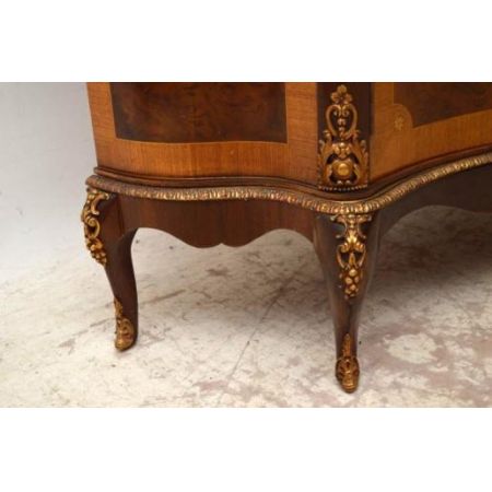 Antiik  French Style Marble Top Inlaid Kabinet Marmortop 