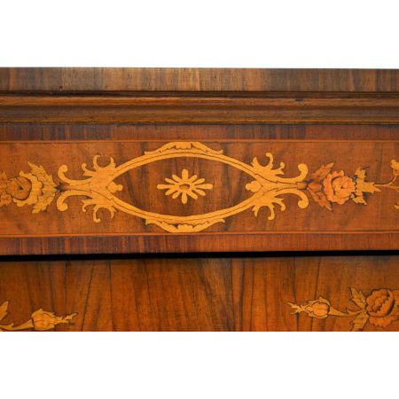 Antike viktorianische Intarsien Walnuss Credenza