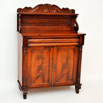 Antikes William IV Mahagoni Chiffonier Kabinett