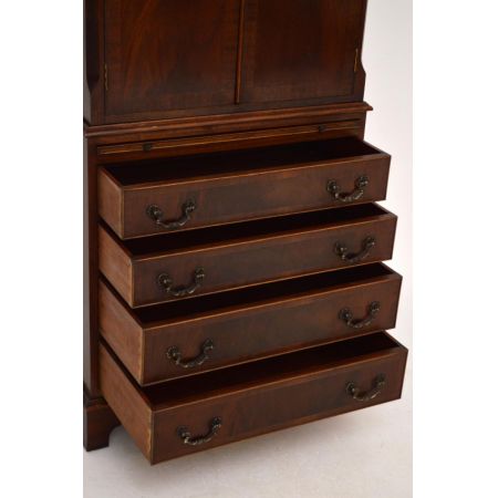 Antiker Georgian Mahagoni Schrank - Tallboy