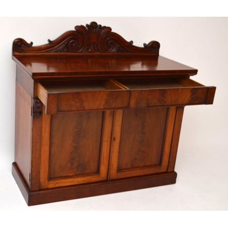 Antiker William IV Mahagoni Chiffonnier Sideboard