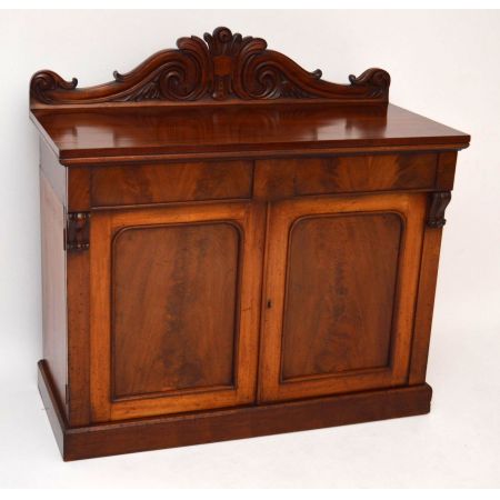 Antiker William IV Mahagoni Chiffonnier Sideboard