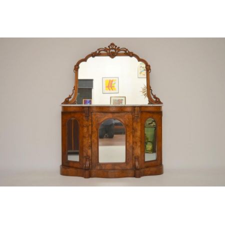 Antike Victorian Burr Nussbaum Beistellkommode