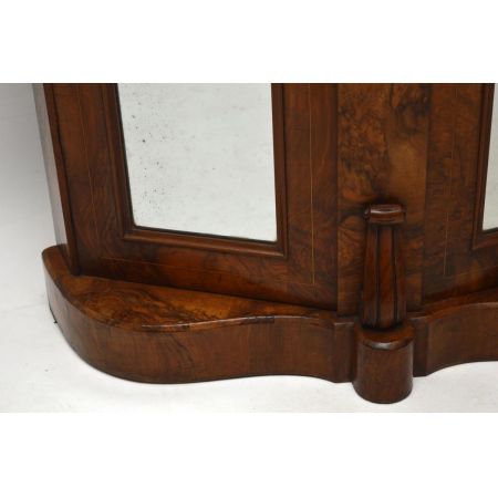 Antike Victorian Burr Nussbaum Beistellkommode