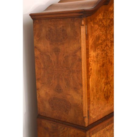 Antikes Burr Nussbaum Cocktail Getränke Kabinett