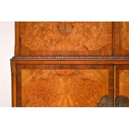 Antikes Burr Nussbaum Cocktail Getränke Kabinett