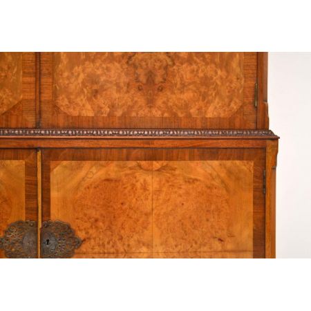 Antikes Burr Nussbaum Cocktail Getränke Kabinett