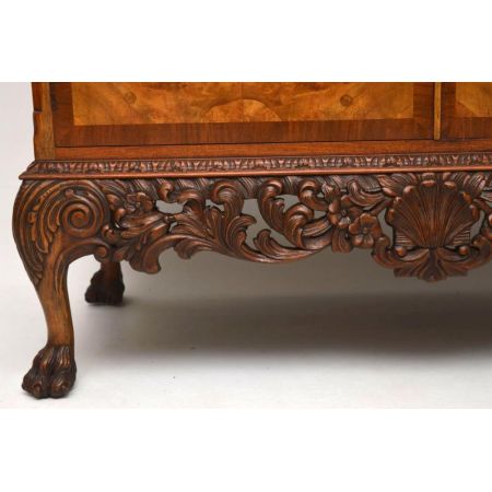 Antikes Burr Nussbaum Cocktail Getränke Kabinett