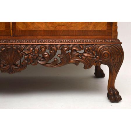 Antikes Burr Nussbaum Cocktail Getränke Kabinett