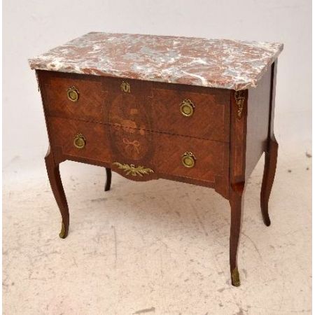 Paar   Antiiker  Swedish Marble Top Kommodes