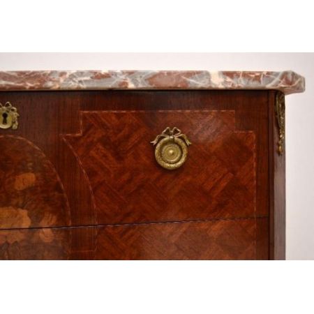 Paar   Antiiker  Swedish Marble Top Kommodes