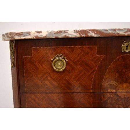 Paar   Antiiker  Swedish Marble Top Kommodes