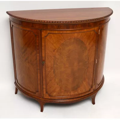 Antikes bogenförmiges Mahagoni Sideboard