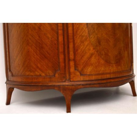 Antikes bogenförmiges Mahagoni Sideboard