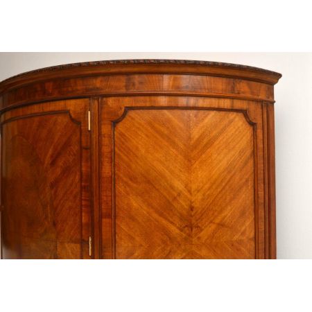 Antikes bogenförmiges Mahagoni Sideboard