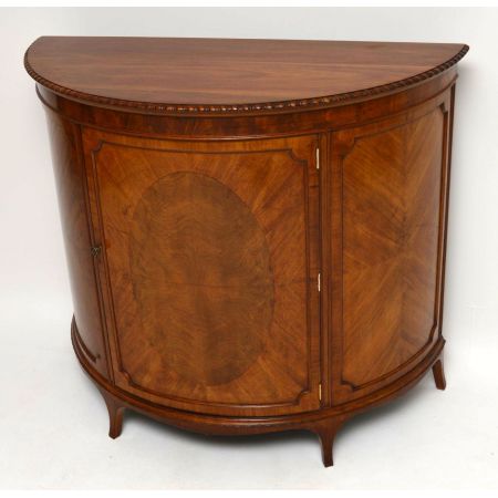 Antikes bogenförmiges Mahagoni Sideboard