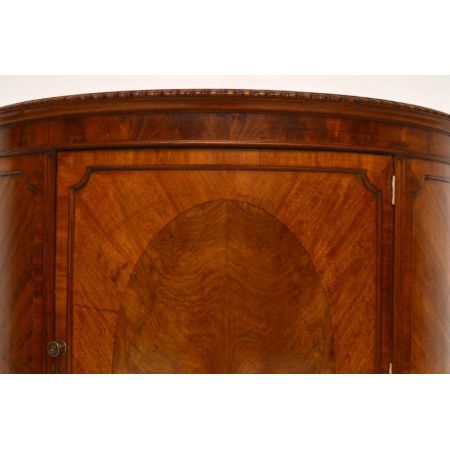 Antikes bogenförmiges Mahagoni Sideboard