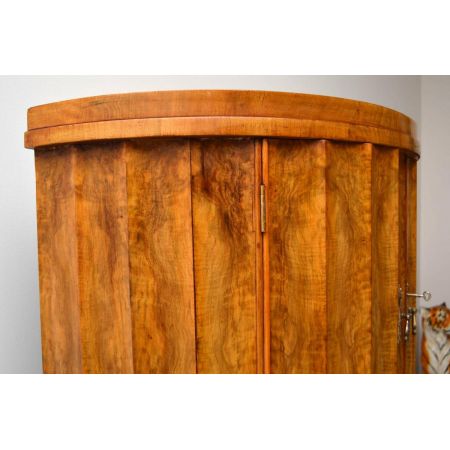 Art Deco Nussbaum Cocktailschrank antik Kabinett englisch