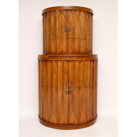 Art Deco Nussbaum Cocktailschrank antik Kabinett englisch