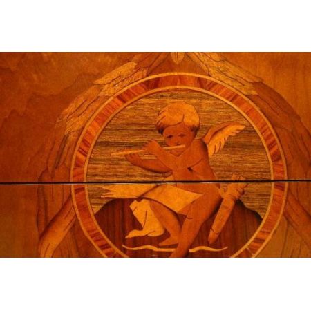 Antiike  French Style Inlaid Marmor  Top 3 Drawer Kommode 