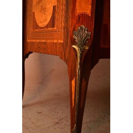 Antiike  French Style Inlaid Marmor  Top 3 Drawer Kommode 