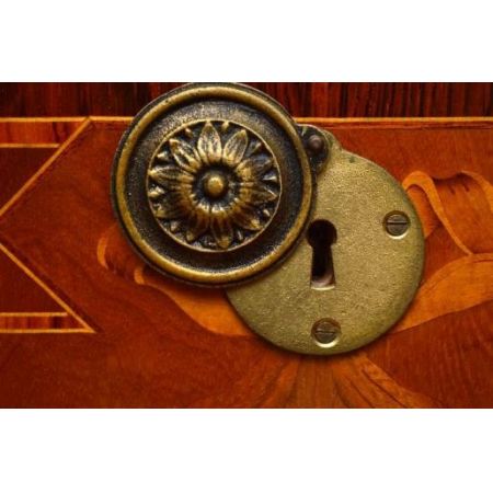 Antiike  French Style Inlaid Marmor  Top 3 Drawer Kommode 