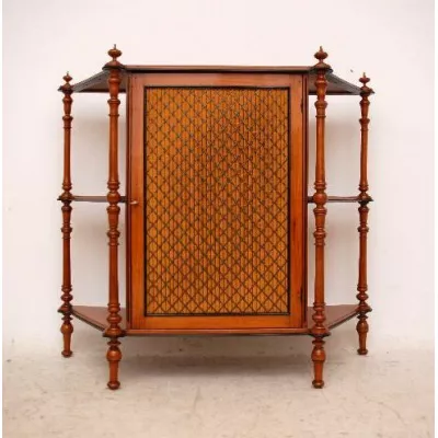 Antike  Victorian Seitdennussbaum Grill Front Chiffonier Sideboard 