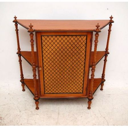 Antike  Victorian Seitdennussbaum Grill Front Chiffonier Sideboard 