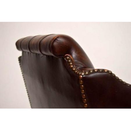 Antiiker Georgian Style Leather  Ohrensesesel  Armchair