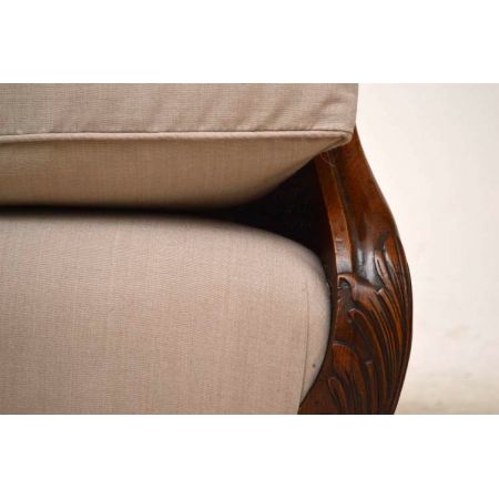 Antike Bergère Sessel aus Nussbaum